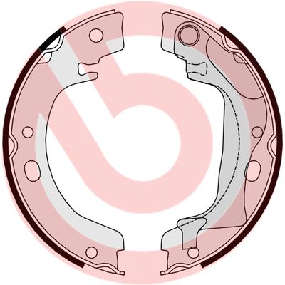 BREMBO S 83 560 Brake Shoe Set, parking brake
