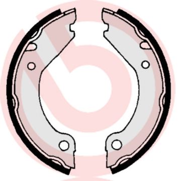 Brake Shoe Set, parking brake BREMBO S 86 501