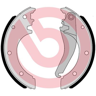 Brake Shoe Set, parking brake BREMBO S A6 509