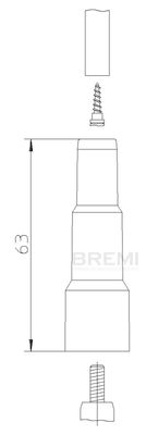 Plug, spark plug BREMI 10229N1