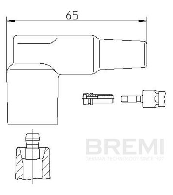 Plug, ignition distributor BREMI 13255