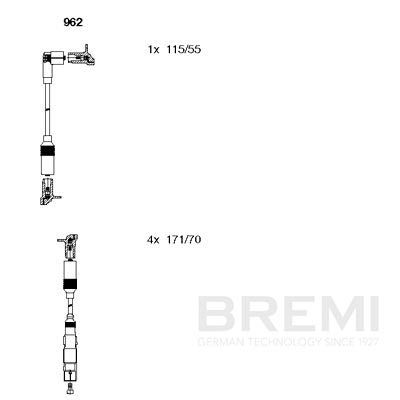 BREMI 962 Ignition Cable Kit