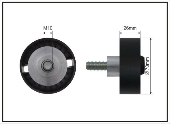 CAFFARO 01-13 SC Deflection/Guide Pulley, V-ribbed belt