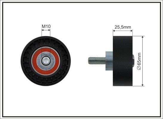 CAFFARO 05-19 Deflection/Guide Pulley, V-ribbed belt