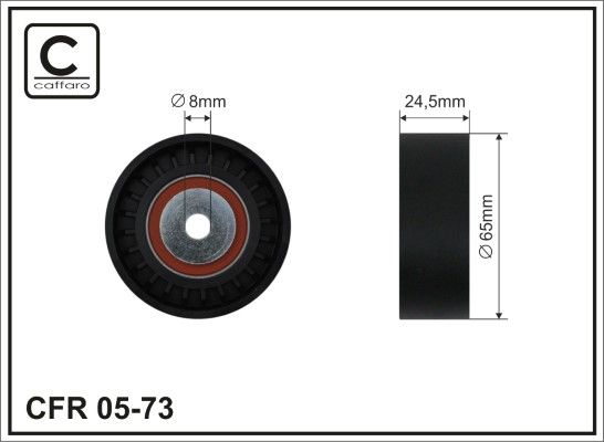 CAFFARO 05-73 Deflection/Guide Pulley, V-ribbed belt