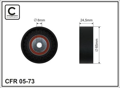 Deflection/Guide Pulley, V-ribbed belt CAFFARO 05-73