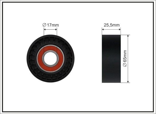 CAFFARO 05-93 Tensioner Pulley, V-ribbed belt
