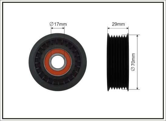 CAFFARO 108-00 Tensioner Pulley, V-ribbed belt