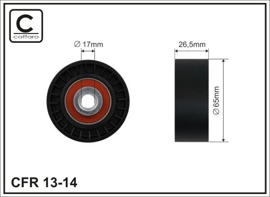 CAFFARO 13-14 Tensioner Pulley, V-ribbed belt