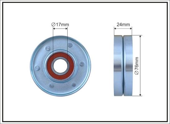 CAFFARO 186-00 Tensioner Pulley, V-ribbed belt