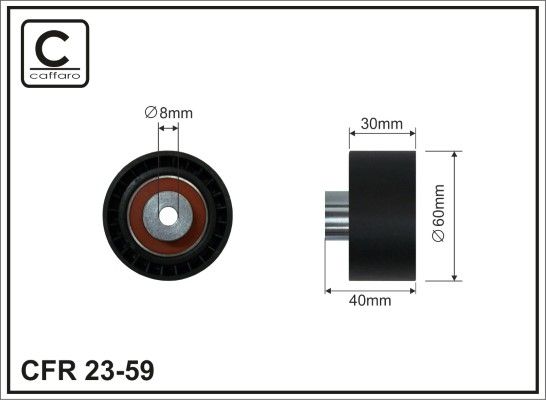CAFFARO 23-59 Deflection Pulley/Guide Pulley, timing belt