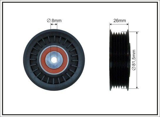 CAFFARO 276-22 Tensioner Pulley, V-ribbed belt