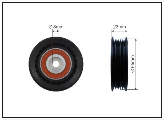 CAFFARO 290-109 Deflection/Guide Pulley, V-ribbed belt