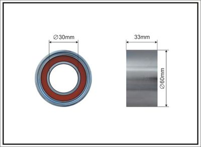 Tensioner Pulley, timing belt CAFFARO 361-00