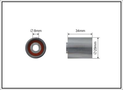 Deflection Pulley/Guide Pulley, timing belt CAFFARO 372-130