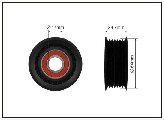 CAFFARO 465-00 Tensioner Pulley, V-ribbed belt