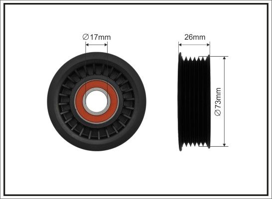 CAFFARO 486-00 Tensioner Pulley, V-ribbed belt
