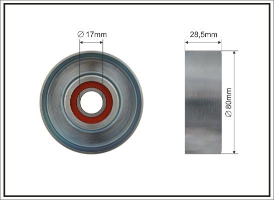 CAFFARO 498-00 Tensioner Pulley, V-ribbed belt