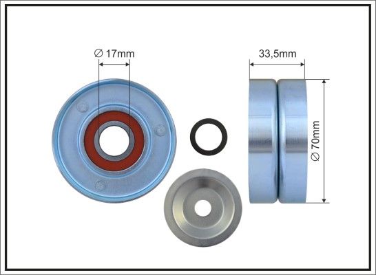 CAFFARO 500026 Tensioner Pulley, V-ribbed belt