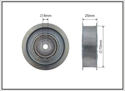 Deflection/Guide Pulley, V-ribbed belt CAFFARO 500094