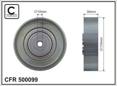 Deflection/Guide Pulley, V-ribbed belt CAFFARO 500099