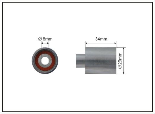 CAFFARO 500118 Deflection Pulley/Guide Pulley, timing belt