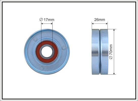 CAFFARO 500119 Tensioner Pulley, V-ribbed belt