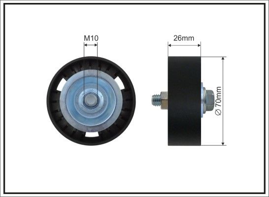 CAFFARO 500131 SC Tensioner Pulley, V-ribbed belt