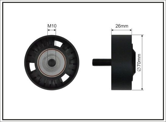 CAFFARO 500189 SC Deflection/Guide Pulley, V-ribbed belt
