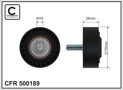 Deflection/Guide Pulley, V-ribbed belt CAFFARO 500189