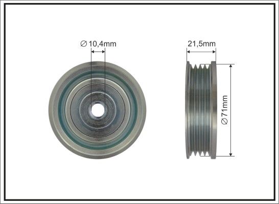CAFFARO 500208 Tensioner Pulley, V-ribbed belt