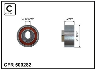 Deflection Pulley/Guide Pulley, timing belt CAFFARO 500282