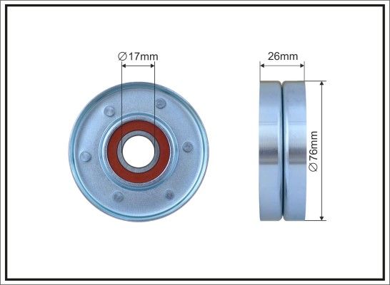 CAFFARO 500290 Tensioner Pulley, V-ribbed belt