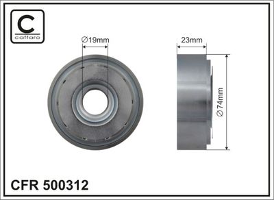 Deflection/Guide Pulley, V-ribbed belt CAFFARO 500312
