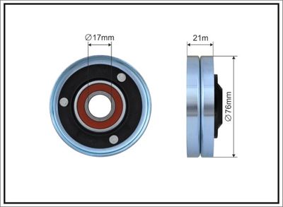 Deflection/Guide Pulley, V-ribbed belt CAFFARO 500438