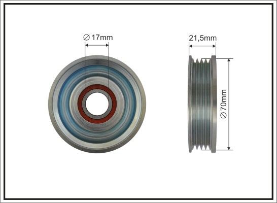 CAFFARO 500483 Tensioner Pulley, V-ribbed belt