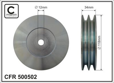 Deflection/Guide Pulley, V-ribbed belt CAFFARO 500502