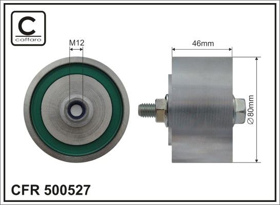 CAFFARO 500527 Deflection/Guide Pulley, V-ribbed belt