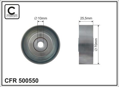 Deflection/Guide Pulley, V-ribbed belt CAFFARO 500550