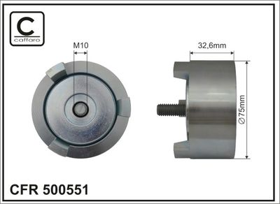 Deflection/Guide Pulley, V-ribbed belt CAFFARO 500551