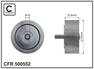 Deflection/Guide Pulley, V-ribbed belt CAFFARO 500552