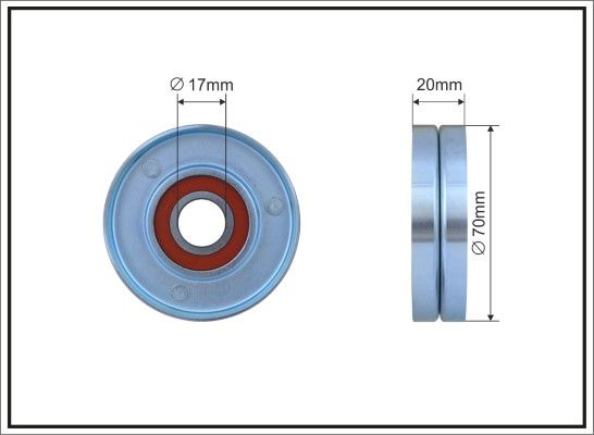 CAFFARO 500577 Tensioner Pulley, V-ribbed belt