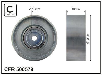 Deflection/Guide Pulley, V-ribbed belt CAFFARO 500579