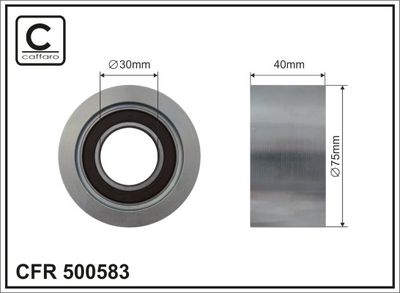 Tensioner Pulley, V-ribbed belt CAFFARO 500583