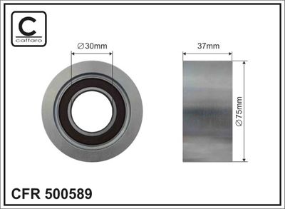 Tensioner Pulley, V-ribbed belt CAFFARO 500589