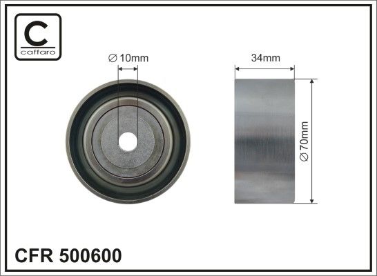 CAFFARO 500600 Tensioner Pulley, V-ribbed belt