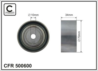 Tensioner Pulley, V-ribbed belt CAFFARO 500600
