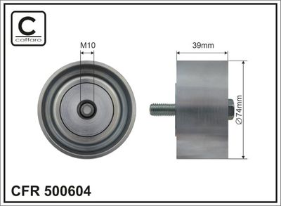 Deflection/Guide Pulley, V-ribbed belt CAFFARO 500604