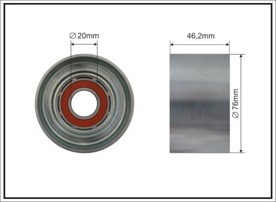 CAFFARO 500610 Tensioner Pulley, V-ribbed belt