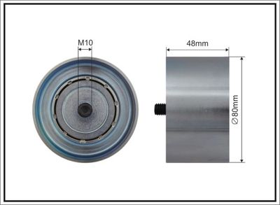 Tensioner Pulley, V-ribbed belt CAFFARO 500616